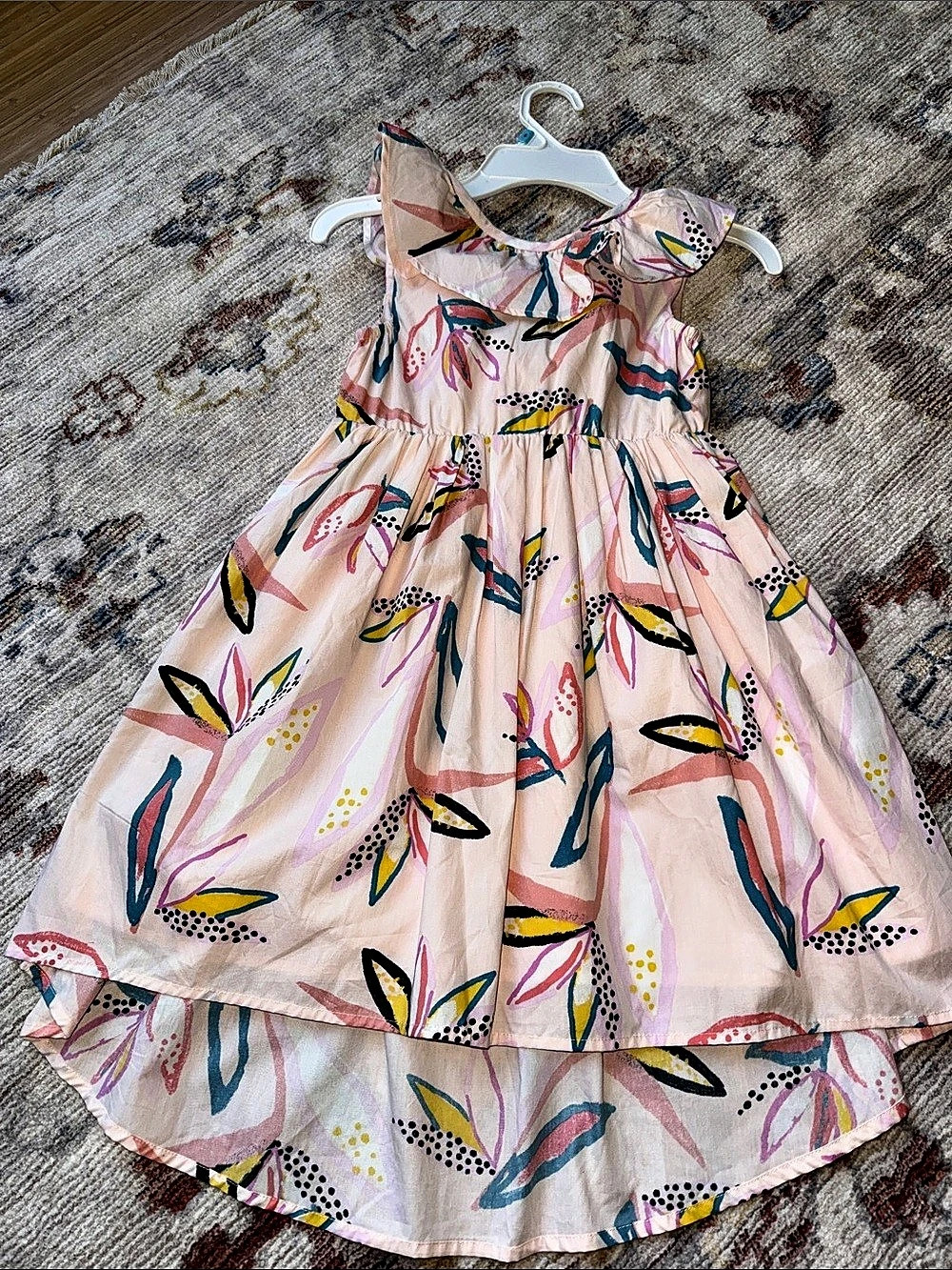Tea Collection Girls Pink high low  Dress Size 6